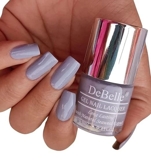 DeBelle Gel Grey Nail Polish (Sombre Grey) 8ml - Enriched With Natural Seaweed E