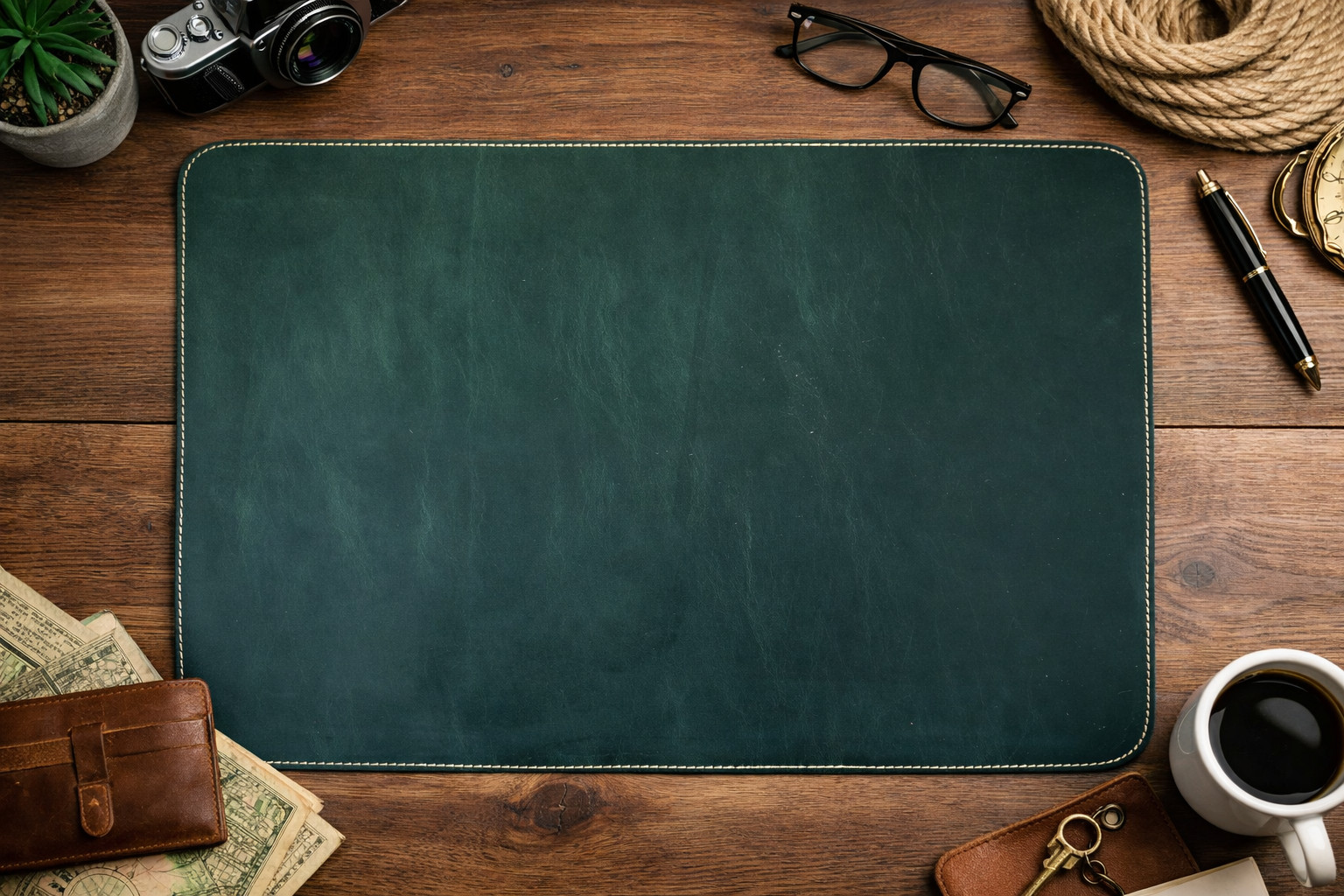 Leather Mouse Pad &ndash; Desk Mat for Office & Gaming Smooth Tr