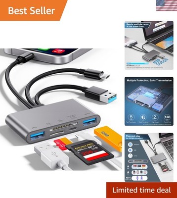Versatile USB 3.0 SD Card Reader: High-Speed Adapter Supports All Devices