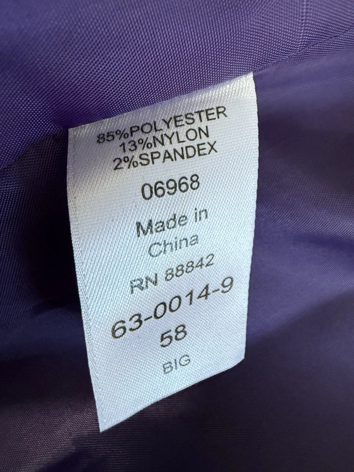 Corduroy Sport Coat Mens 58 Purple Blazer Jacket Two Button Holiday Colorful - Image 4 of 4