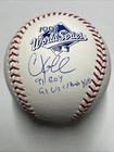 Chuck Knoblauch Autographed Baseball Inscribed 91 AL ROY, WS CHAMPS COA:TRISTAR
