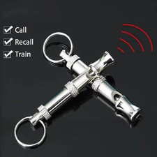 2Pcs Dog Training WHISTLE UltraSonic Obedience Stop Barking Pet Sound PitchBlack