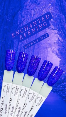 Sparkle & co Nail Dip Powder Enchanted Evening Blue Pink Shimmer