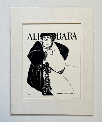 Vintage Art Nouveau ''Ali Baba'' Lithograph Print by Aubrey Beardsley