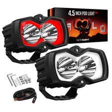 Novsight 34.5 Led Pod Work Lights Spot Flood Beam Jeep Truck Off Road Lamp 2x