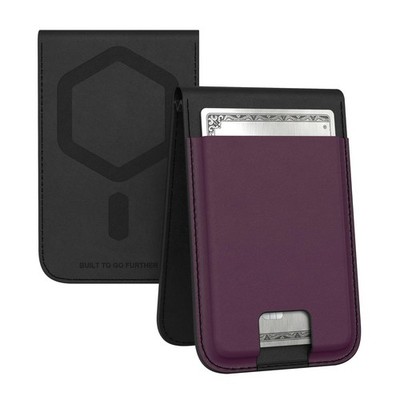 UAG Slim Magnetic Wallet PU Vegan Leather 5 Cards, Metropolis, Deep Purple Synth