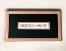 Paul Brent Desert Landscape Lithograph 1989 Pencil Signed Double Matted Framed