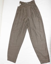 Giorgio Armani Le Collezioni NWT, High Waist Houndstooth Beige Pants Women  s S 4