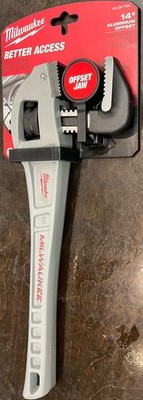 Milwaukee 48-22-7184 14'' Offset Pipe Wrench - Silver