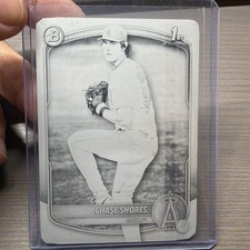 2025 Bowman Draft Baseball Chase Shores Printing Plate 1/1