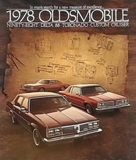 1978 Oldsmobile Toronado Ninety-eight Delta 88 Sales Brochure Catalog Us 78 1978 Oldsmobile Toronado Ninety-eight Delta 88 Sales Brochure Catalog Us 78
