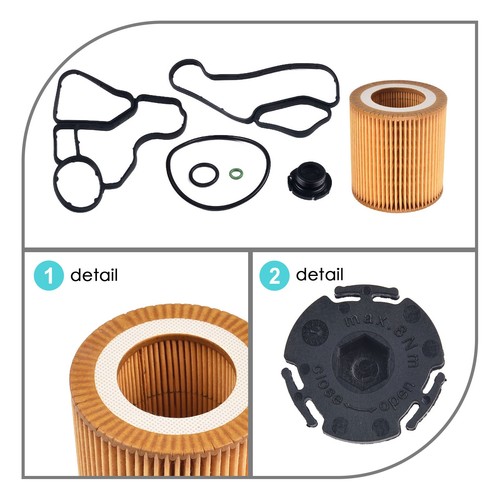 Engine Oil Filter Accessories Cooler Seal Set For X1 X3 N26 N52 N54 N56 - Picture 8 of 12