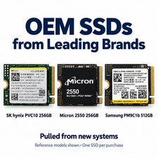 M.2 SSD 256GB 512GB 2230 2242 2280 Samsung Micron SK hynix Kioxia WD SanDisk