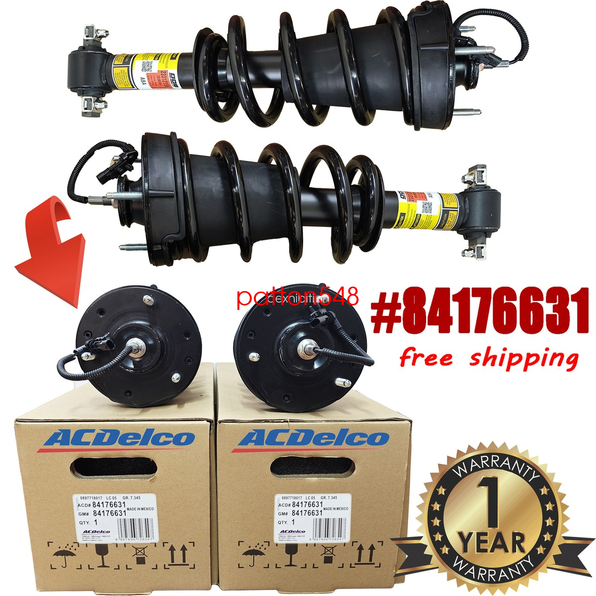 OEM Pair Front Shock Struts Assys Fit Escalade Yukon Denali MagneRide 84176631