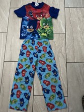 PJ Masks Boys Lounge Set 6 Blue Short Sleeve Top  Pants Catboy Owlette Gekko
