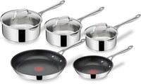 Tefal Jamie Oliver Pfannenset 8-Tlg. Edelstahl Induktion Antihaft Neu