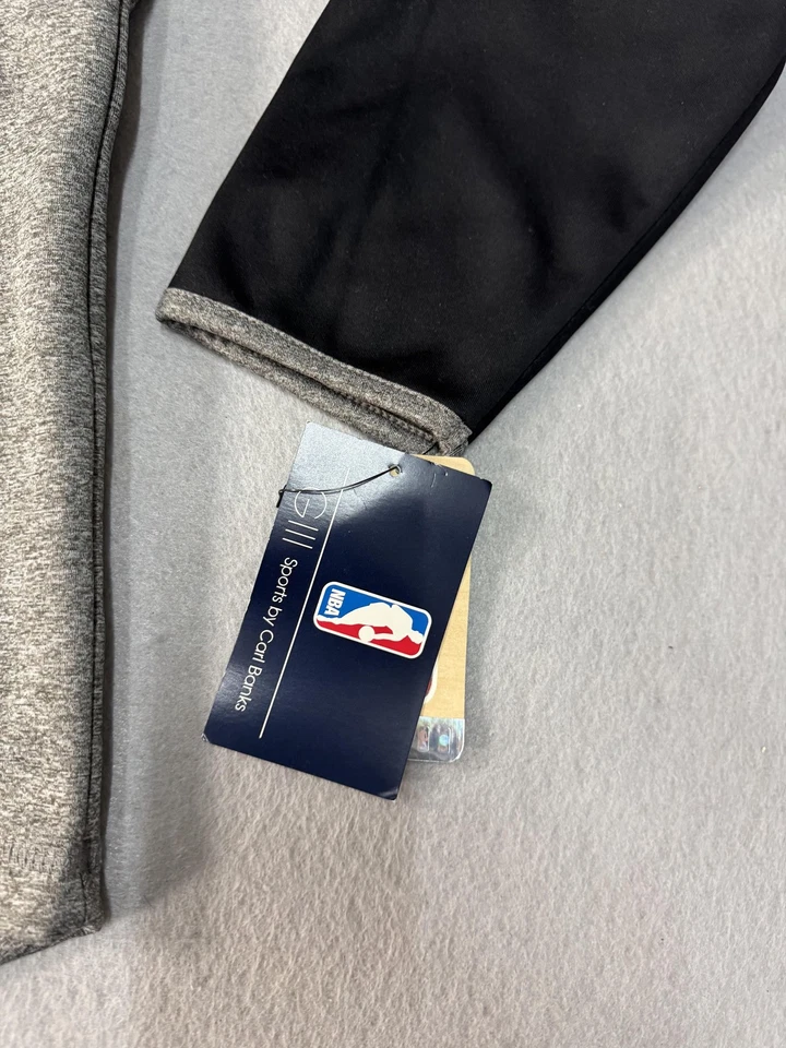 Suéter Brooklyn Nets Juvenil Grande Gris Negro NBA Baloncesto Cuarto Cremallera Pullover Foto 4 de 4