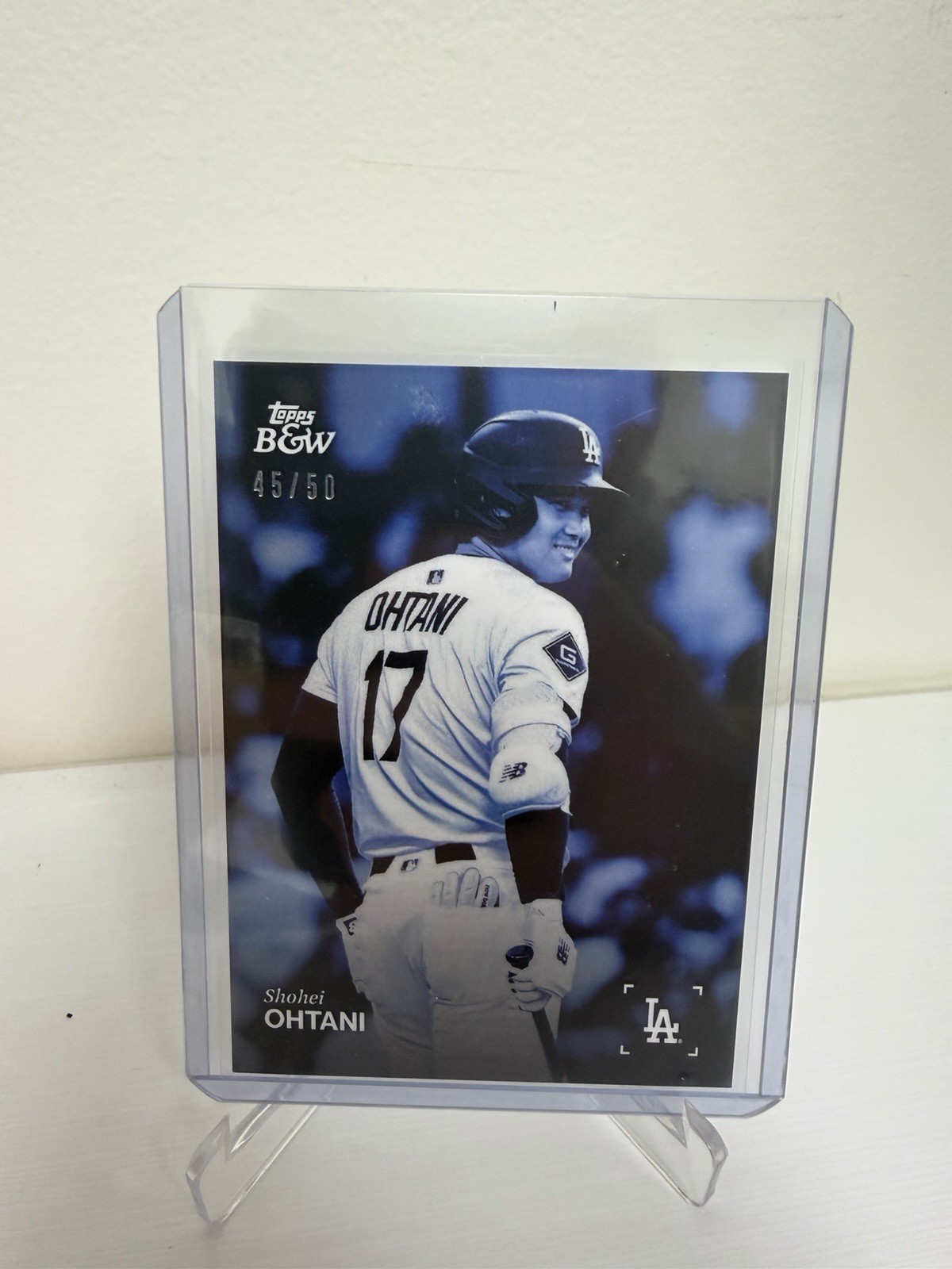 Shohei Ohtani 2025 Topps Black & White #1 Blue /50 Price Guide 