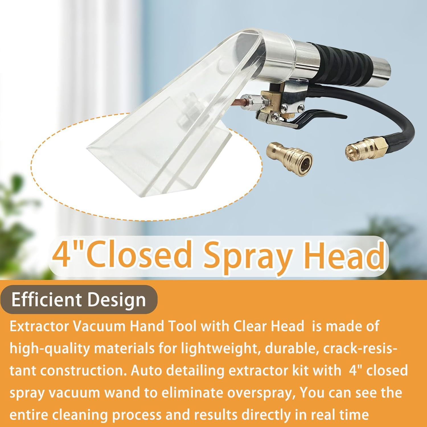 Carpet Extractor Wand with 1/4"Quick Disconnect Coupler Valve for Shop Vac/Mytee