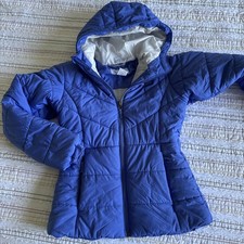Columbia Puffer Jacket Girls Medium M Hooded Zip Pockets