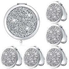 6 PCS Compact Mirror Bulk Mini Pocket Purse Makeup Portable 2.75 Inch
