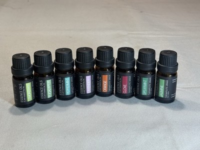Essence Essential Oils Plant Essential Therapeutic Grade 8 Bottles 10ml  NEW