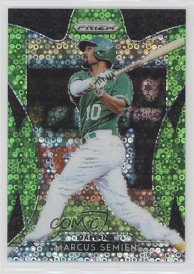 2019 Panini Prizm Tier III Lime Green Donut Circle 49/199 Marcus Semien #217 0q3