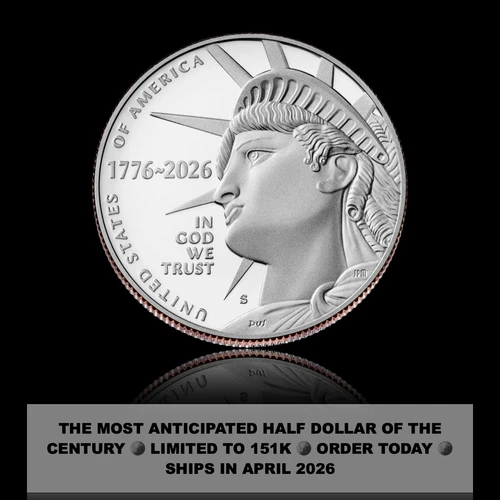 🔥2026-S SemiQ / Enduring Liberty Silver Proof Half Dollar / .999 Fine / Presale