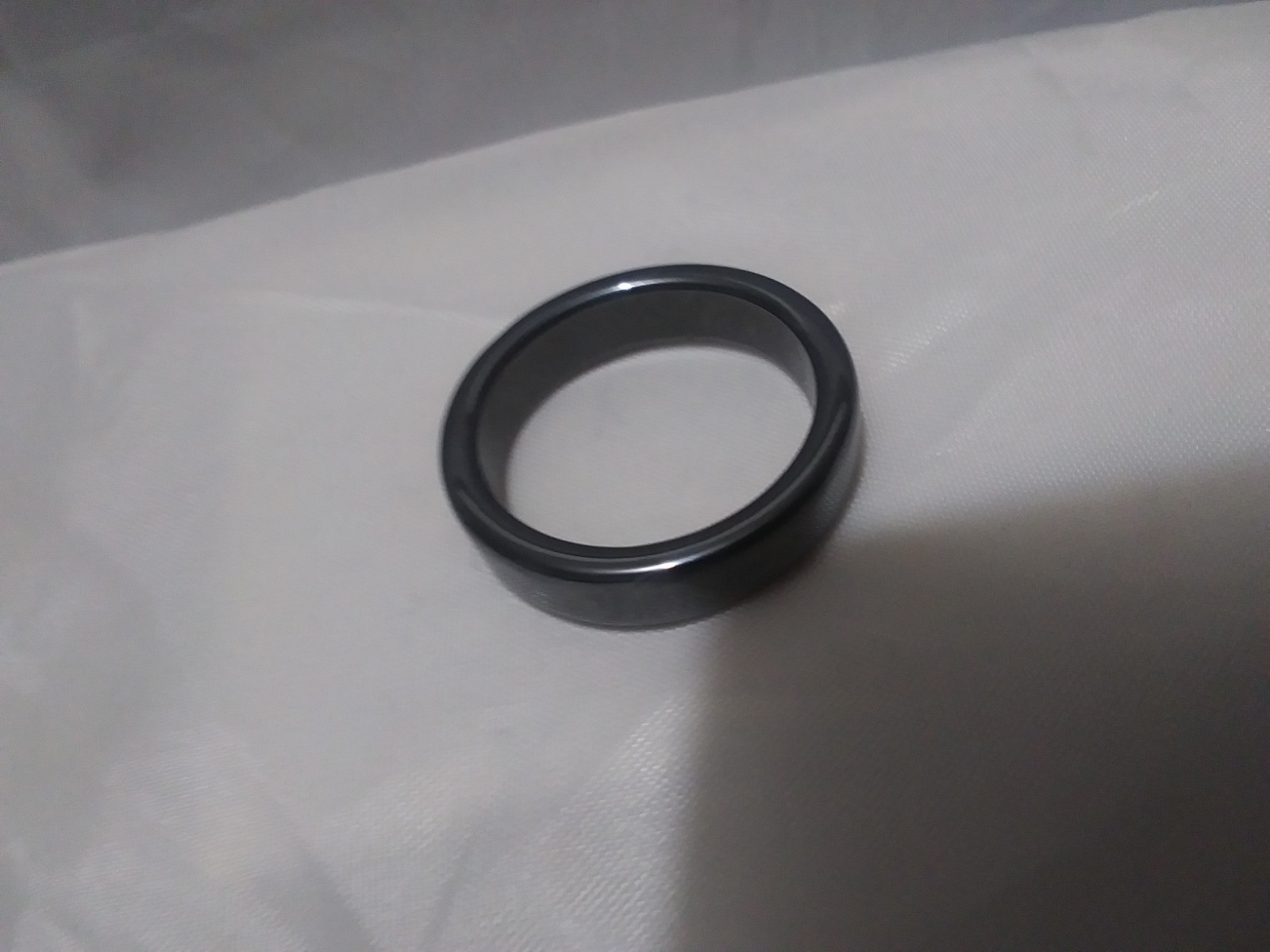 Real Non Magnetic Black Flat Hematite Basic Ring … - image 7