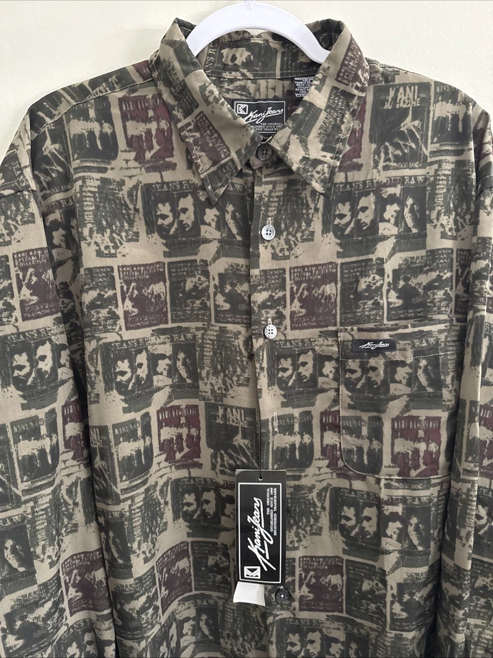 Camisa Karl Kani AOP Abotonada Talla XL Ozzy Osbourne Jim Morrison Rara De Colección Foto 4 de 4