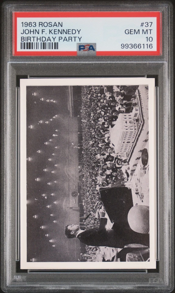 PSA 10 1963 Rosan John F Kennedy #37 Rookie Card Gem Mint Birthday President USA - Image 2 of 3
