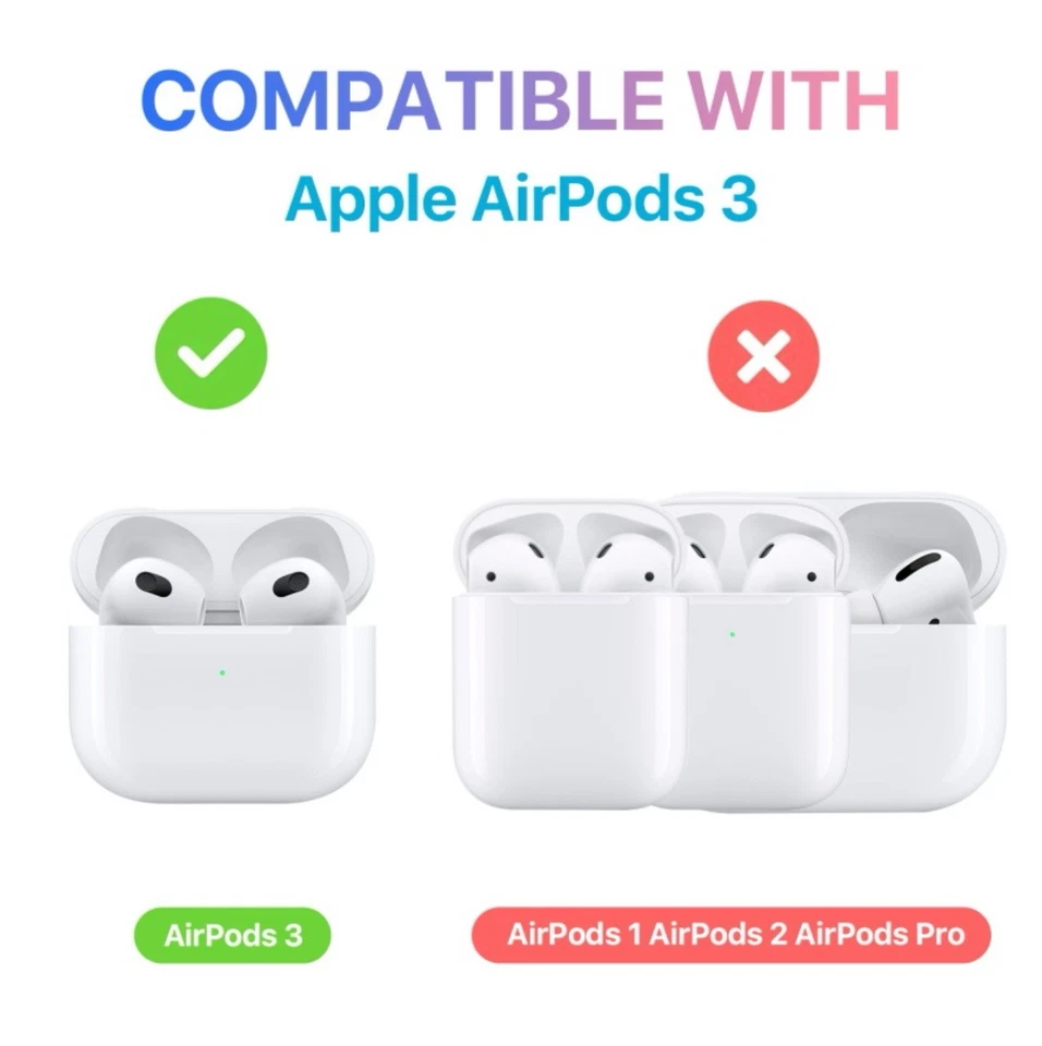 3D Cartoon Silicone Case for Apple AirPods 3 avocato - Image 4 of 4