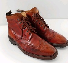 Stivali Brogue Loake 1880 Burford 2 in pelle marrone chiaro taglia 9 made in England