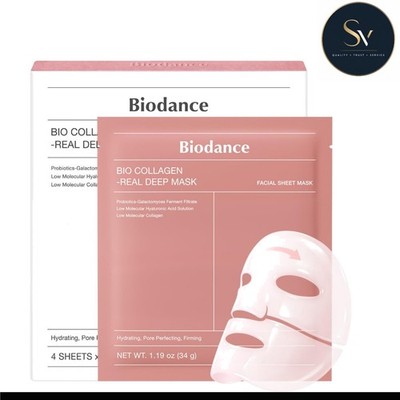 -Collagen Real Deep Mask 4er Pack - Gesichtsmasken, Maske Gesicht, Gesichtsma...