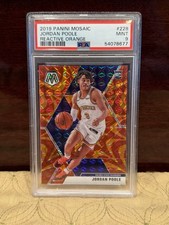2019-20 Panini Mosaic Rookies Reactive Orange Prizm Jordan Poole PSA 9 MINT