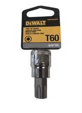 Compares To snap-on FTX60 3/8" drive T60 standard Torx Bit Dewalt DWMT895480SP