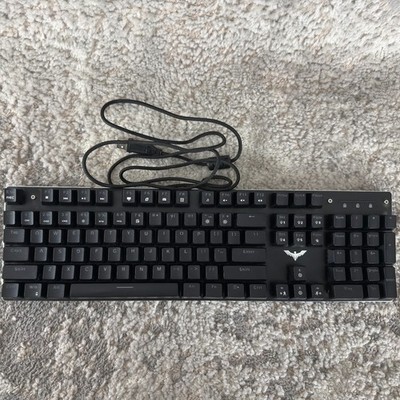 Havit Mechanical Blue Switches Gaming Backlit Keyboard HV-KB393L TESTED WORKING