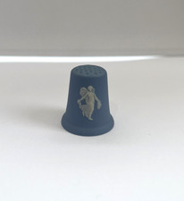 Wedgwood Vintage Blue Jasperware Dancing Hours Thimble