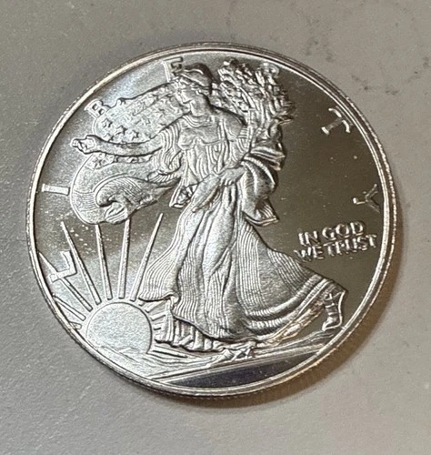 1 Ounce Troy Fine Silver Eagle Style Round.999 Fine Silver. 🪙🔥🔥🔥🔥 #291