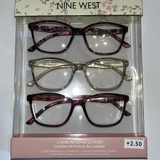 Nine West Premium Reading Glasses Women's readers purple animal print 2.50