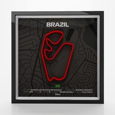 Brazil Interlagos 3d Shadow Box Minimalist Formula One Wall Art Brazil Interlagos 3d Shadow Box Minimalist Formula One Wall Art