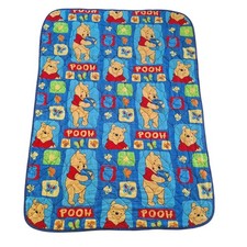 Winnie the Pooh Vintage Baby Crib Nursery Quilted Toddler Blanket 54x39