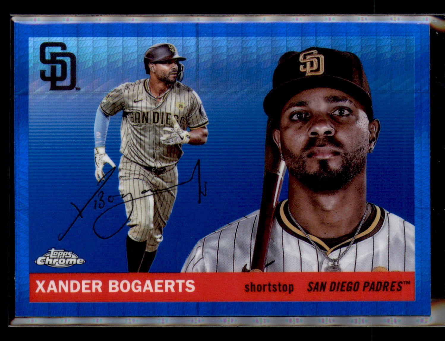2025 Topps Chrome Platinum #174 Xander Bogaerts Blue Prism Refractors