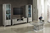 Wohnzimmer Rtv 2Xvitrine Wohnzimmer SchräNke Design Tv Modern Vitrinen Set 3Tlg.
