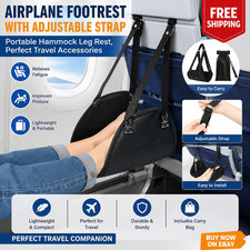 Travel Foot Rest Footrest Leg Pillow Airplane Flight Foam Cushion Sling Hammock