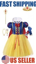 Snow White Dress Up Costume Set for Girls US Fast Shipping