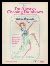 IRENE 1973 I'm Always Chasing Rainbows DEBBIE REYNOLDS Show Vintage Sheet Music