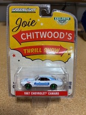 GREENLIGHT CHASE GREEN CHROME WHEELS/CHASSIS 1967 Camaro JOIE CHITWOOD'S 1:64