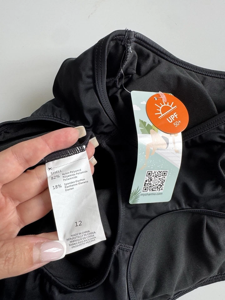 Купальник для девочки новый размер 12 черный цельный - Изображение 3 из 3