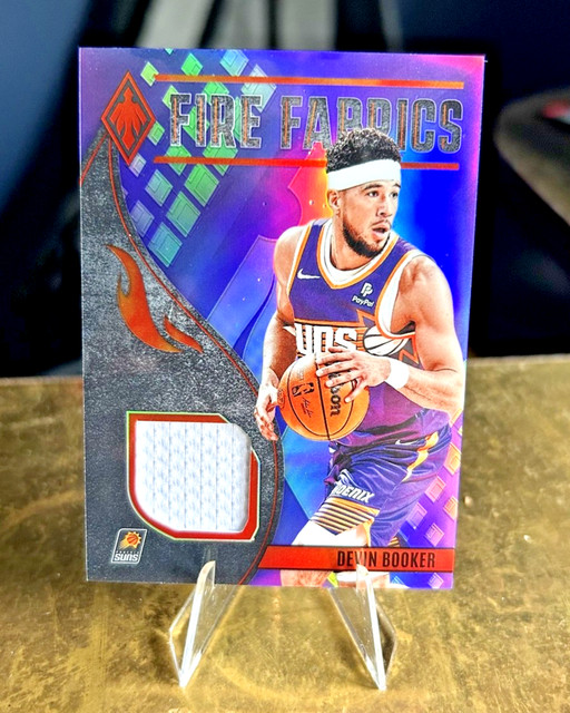 2023-24 Panini Phoenix - Fire Fabrics Devin Booker #FF-BKR Purple /99! Game Worn